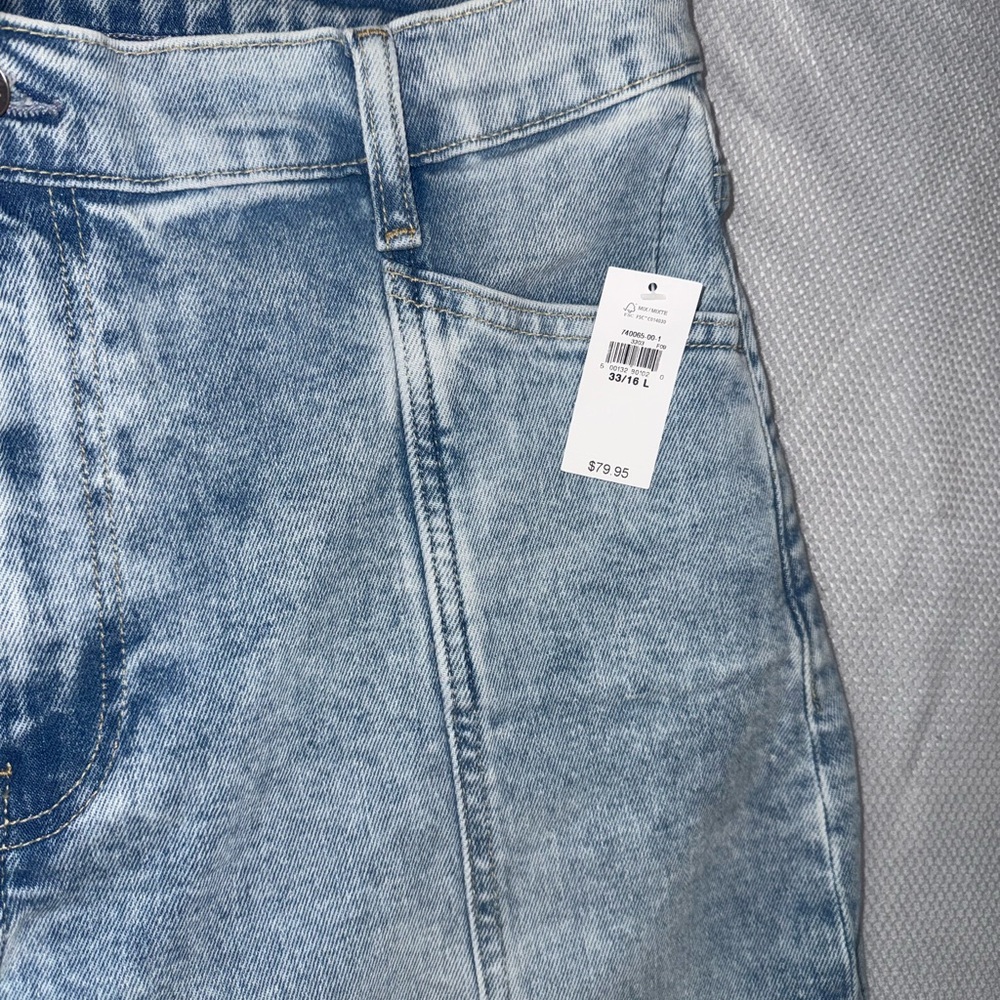 GAP High Rise Stride Wide Leg Ankle Jeans Light Wash Size 33 16L NWT ☀️🍂🥶🌼 - Picture 7 of 8